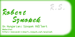robert sznopek business card